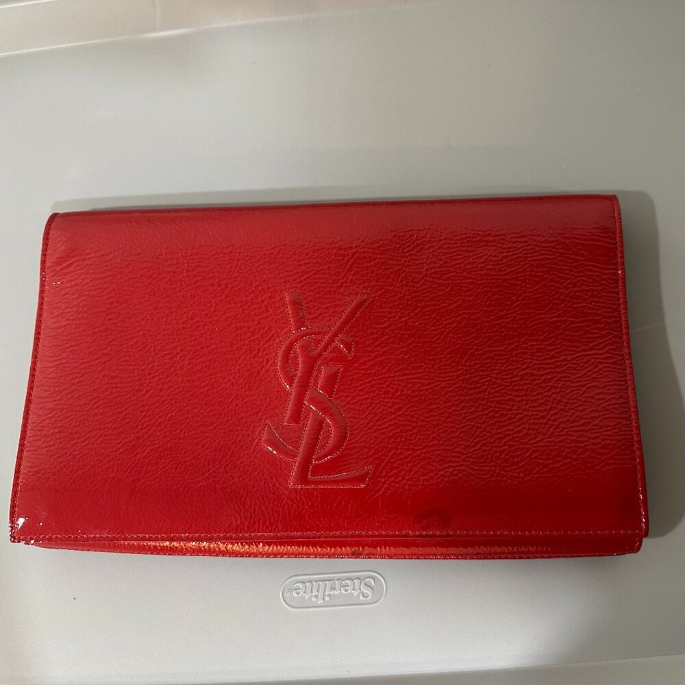 Yves Saint Laurent Red Clutch